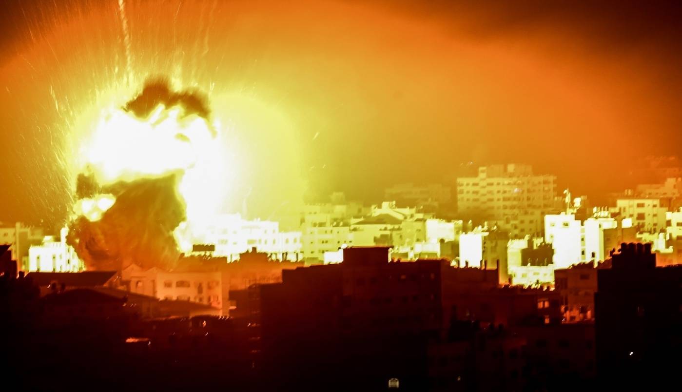 Israel pommittaa Gazaa vuonna 2019. Kuva: NTB Scanpix.